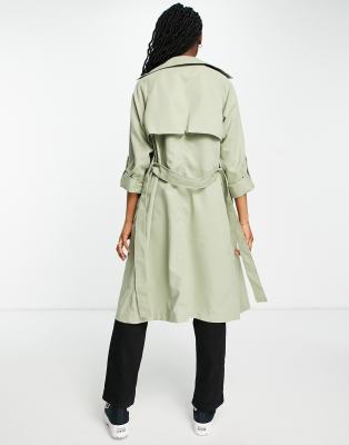 light khaki trench coat