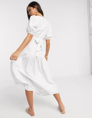poplin midi dress