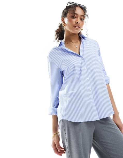 Blue dress best sale shirts womens