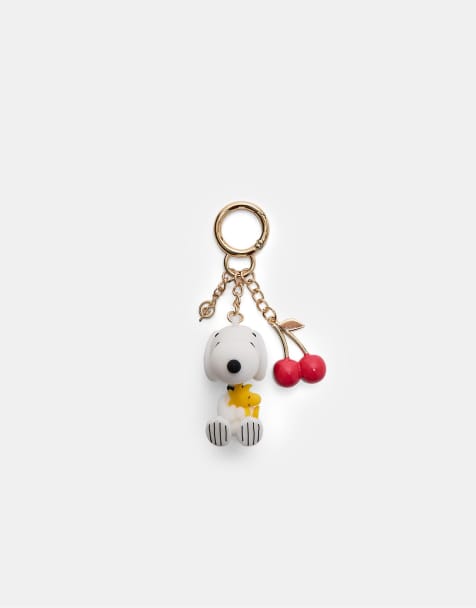 Stradivarius - Portachiavi bianco con charm con Snoopy - view 1