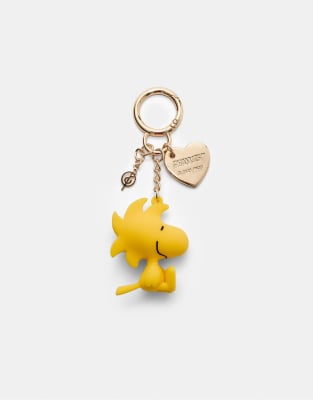 Stradivarius - Portachiavi color oro con charm con Snoopy