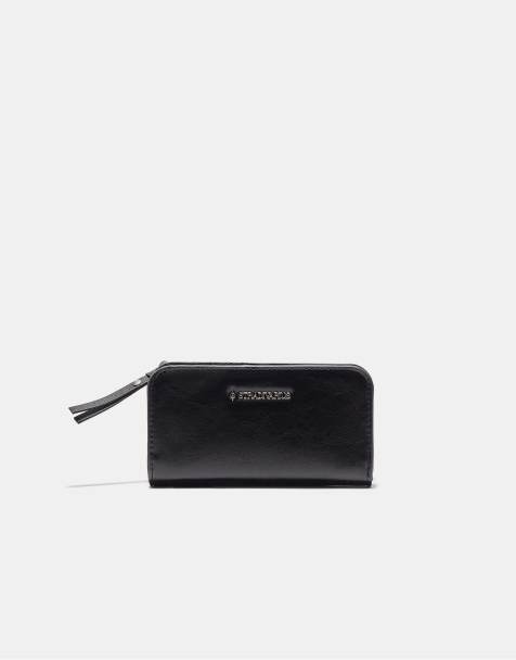 Stradivarius - Portafoglio nero con zip - view 1