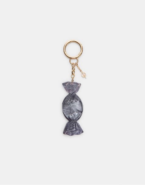 Stradivarius - Porte-clés avec breloque caramel - Lilas - view 1