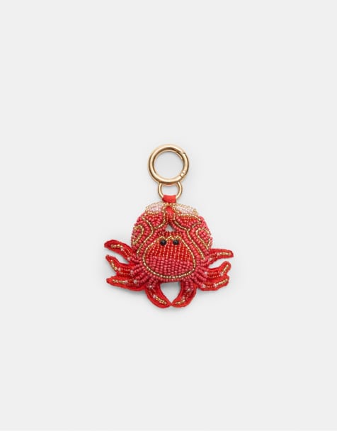 Stradivarius - Porte-clés avec breloque crabe - Rouge - view 1