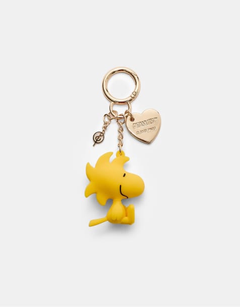 Stradivarius - Porte-clés avec breloque Snoopy - Doré - view 1