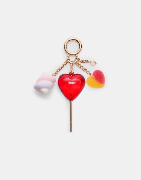 Stradivarius - Porte-clés avec breloque sucette - Rouge - view 1