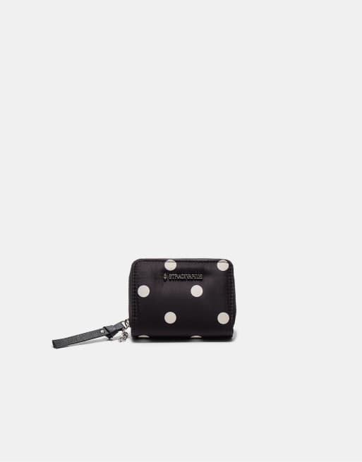 Stradivarius - Porte-monnaie à pois avec fentes pour cartes - Noir, 2 de 3