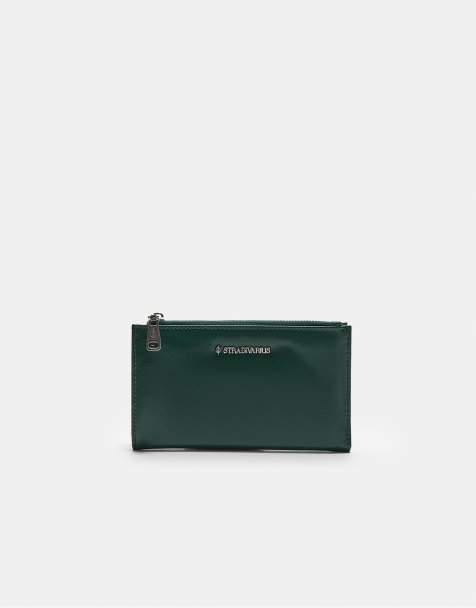 Stradivarius - Porte-monnaie basique à fermeture éclair - Vert bouteille - view 1