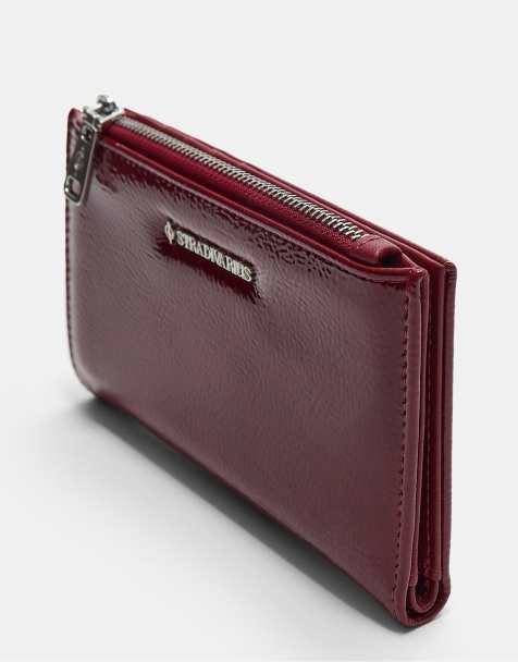 Stradivarius - Porte-monnaie rectangulaire à fermeture éclair - Rouge - view 1