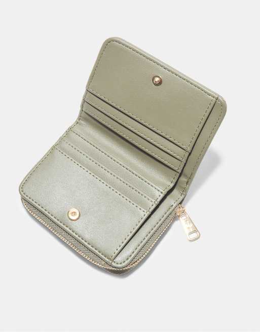 Stradivarius - Porte-monnaie rectangulaire - Kaki, 4 de 4