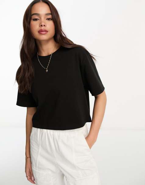 Stradivarius Premium – Czarny T-shirt oversize - view 1