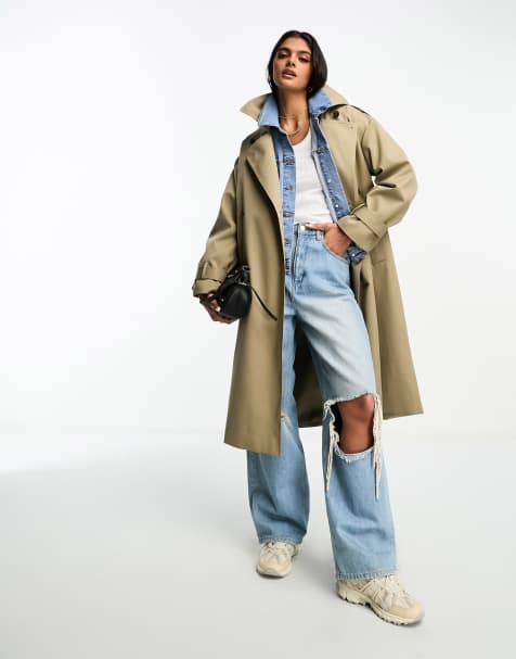 Stradivarius - Premium trenchcoat in beige - view 1
