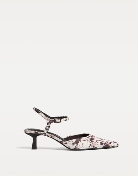 Stradivarius Printed heeled shoes in multicoloured - view 1