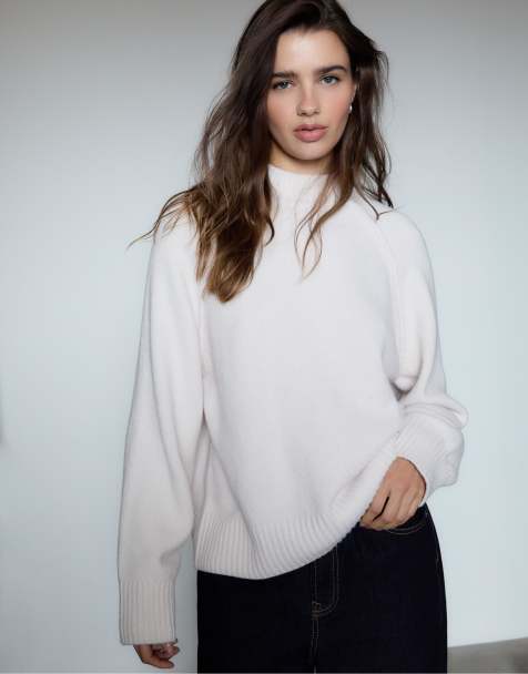 Stradivarius - Pull basique en maille - Taupe - view 1