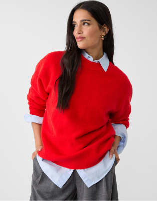 Stradivarius - Pull en maille douce - Rouge