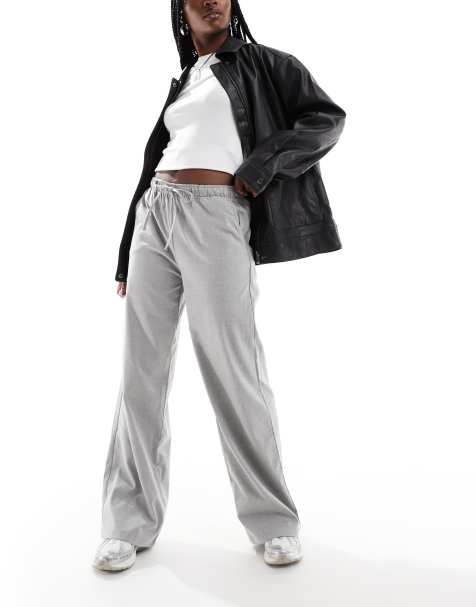 Stradivarius pull-on pants in light gray - view 1