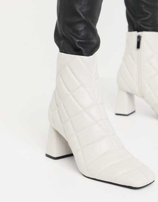 White quilted clearance boots