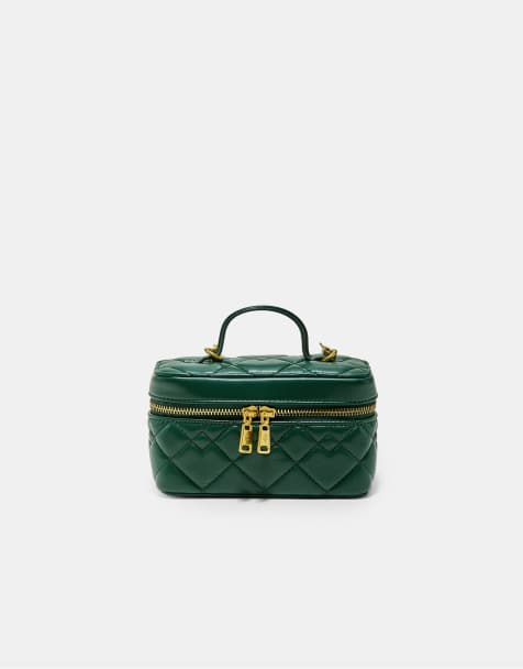 Stradivarius quiltad crossbody-väska i flaskgrön - view 1