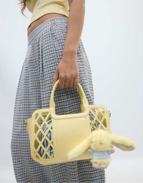 Stradivarius Rabbit charm in pastel yellow - view 1