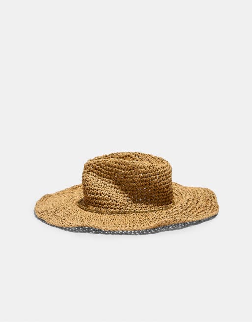 Stradivarius Raffia hat in beige, 3 of 3