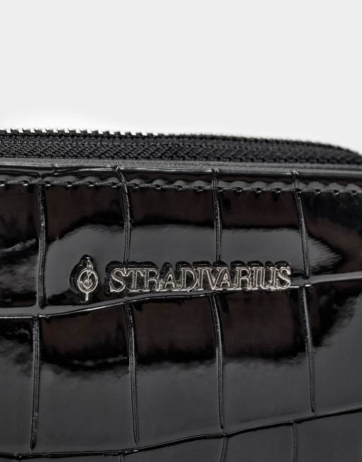 Stradivarius – Rechteckige Geldbörse in Schwarz, 3 von 3