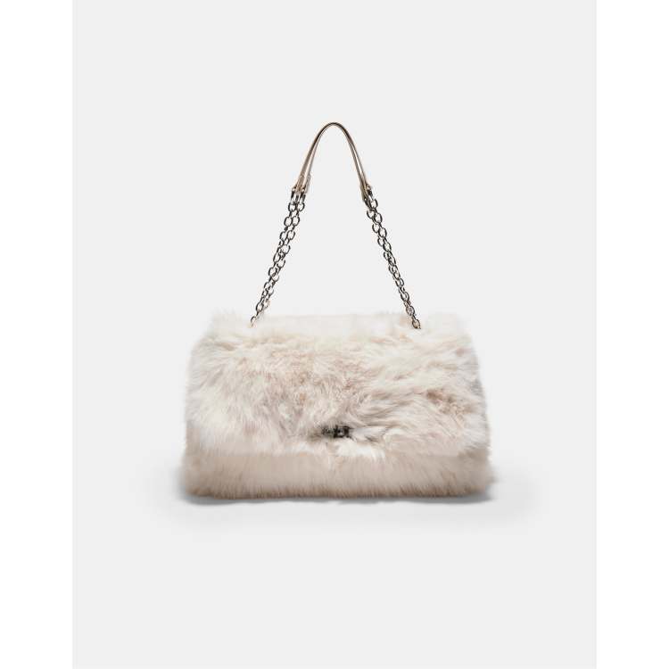 ハーリップトゥ　Faux Fur Shoulder Bag ecru エクリュ Faux Fur Shoulder Bag