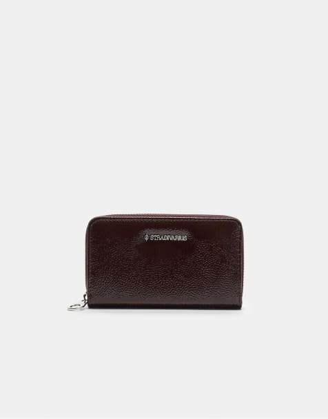 Stradivarius Rectangular purse with zip in brown - view 1