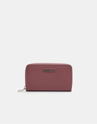  Rectangular purse with zip in burgundy