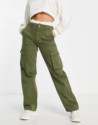 stradivarius khaki cargo
