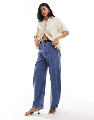 Stradivarius Relaxed Fit Linen Mix Shirt