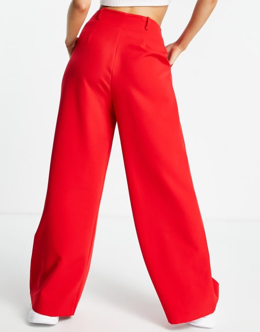 Stradivarius store red trousers