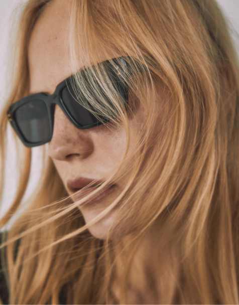 Stradivarius Resin sunglasses in black - view 1