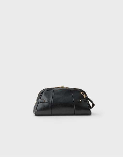 Stradivarius Retro crossbody bag in black - view 1