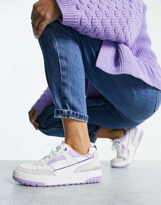 Stradivarius retro sneakers in lilac