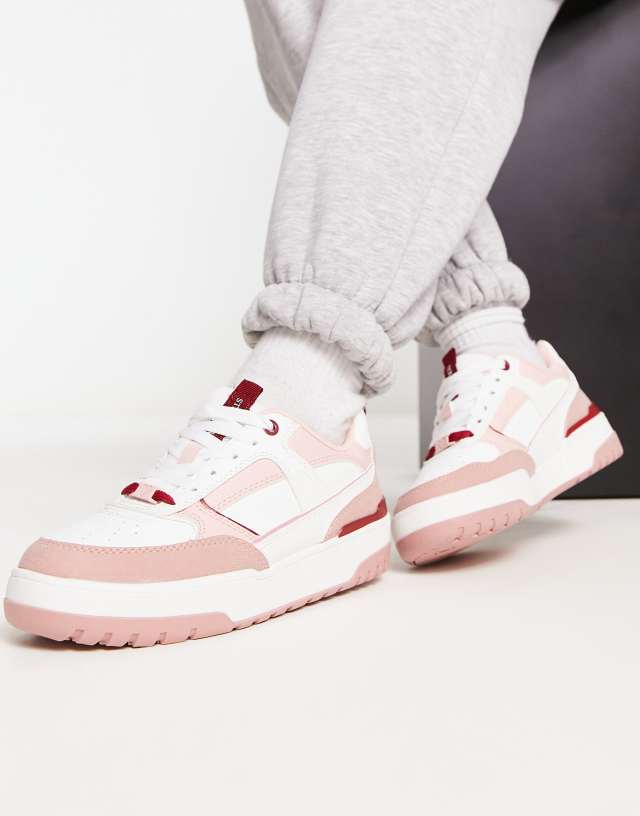 Stradivarius retro sneakers in pink