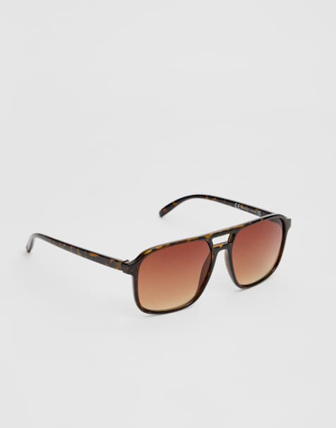 Stradivarius Retro-style sunglasses in brown - view 1