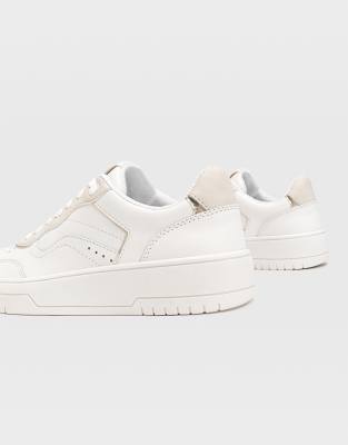 stradivarius white trainers