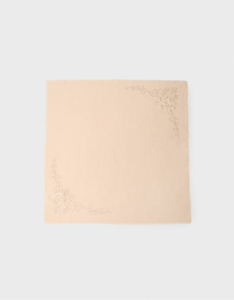 Stradivarius Rhinestones scarf in ecru - view 1