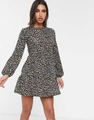 stradivarius leopard print dress