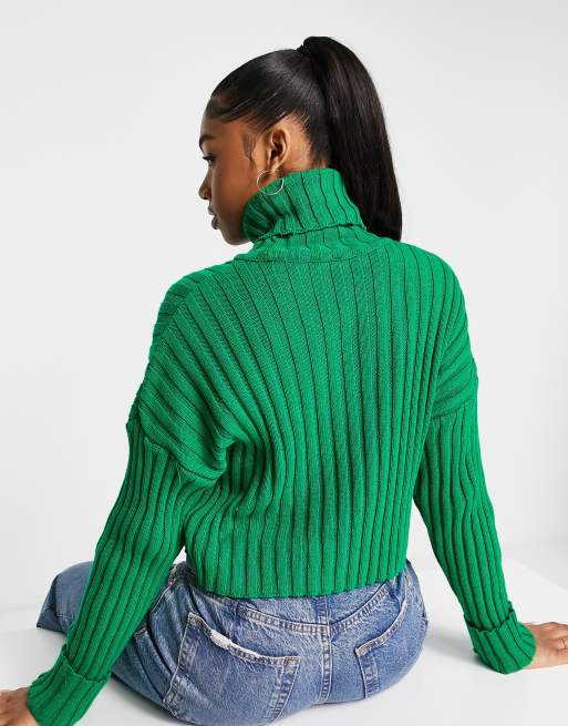 Green on sale slouchy sweater