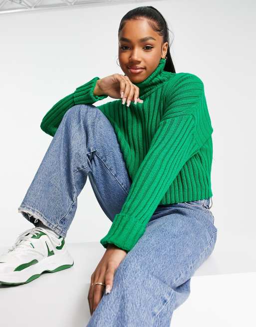 Green shop slouchy sweater