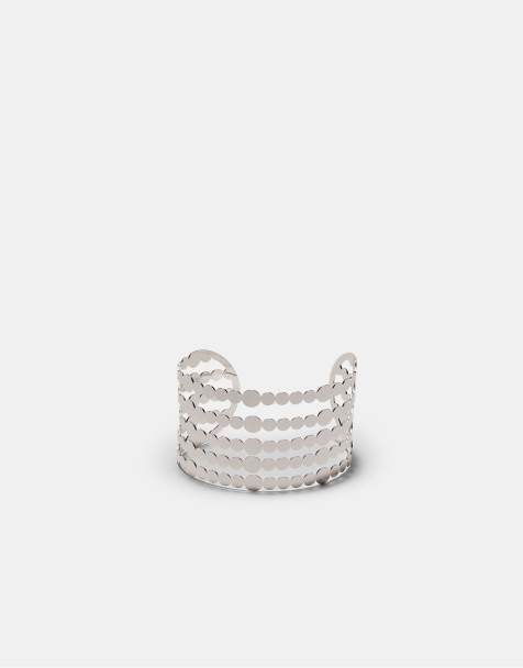 Stradivarius Rigid arm cuff in grey - view 1