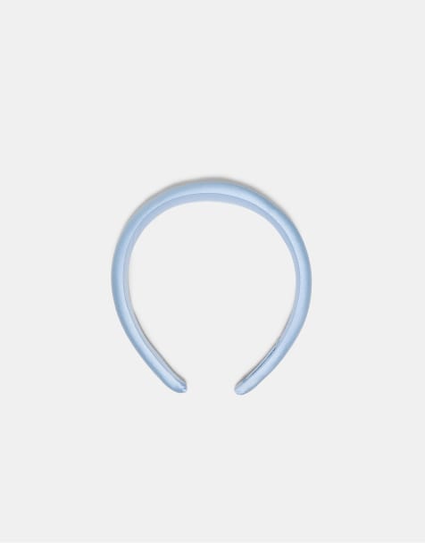 Stradivarius Rigid striped headband in blue - view 1