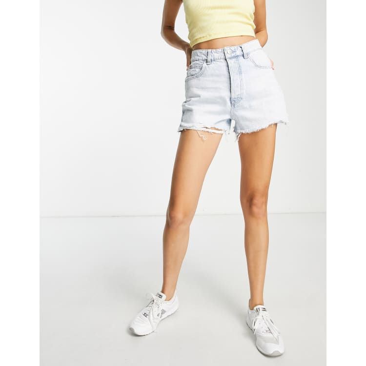 Light blue shop ripped shorts