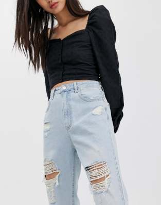 stradivarius ripped jeans