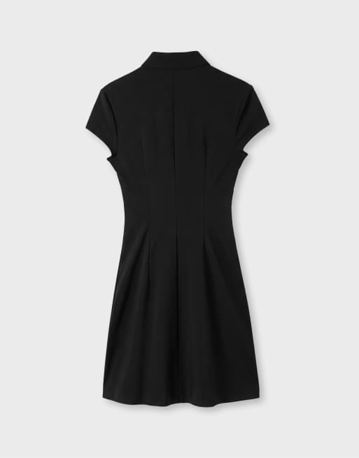 Stradivarius robe ajustée à découpes noire, 7 de 7