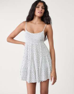 Stradivarius - Robe courte à fines bretelles - Bleu