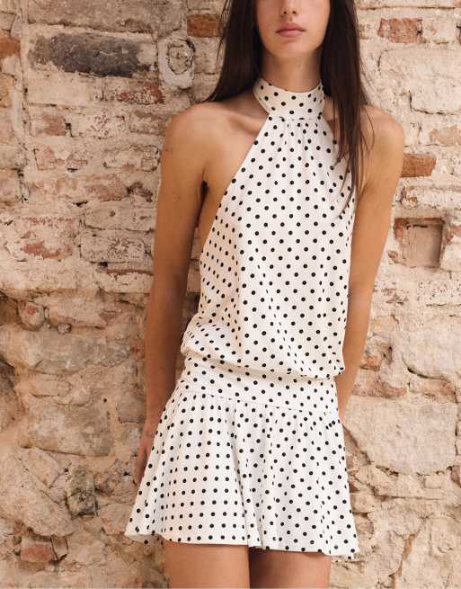 Stradivarius - Robe dos nu à pois, 3 de 4