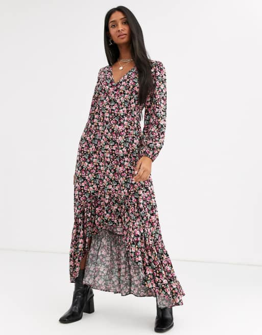 Stradivarius Robe milongue à petites fleurs ASOS