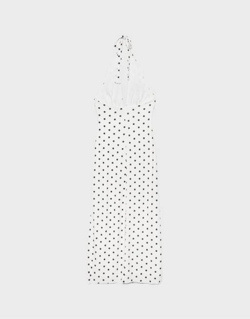Stradivarius - Robe mi-longue dos nu - Écru, 7 de 7